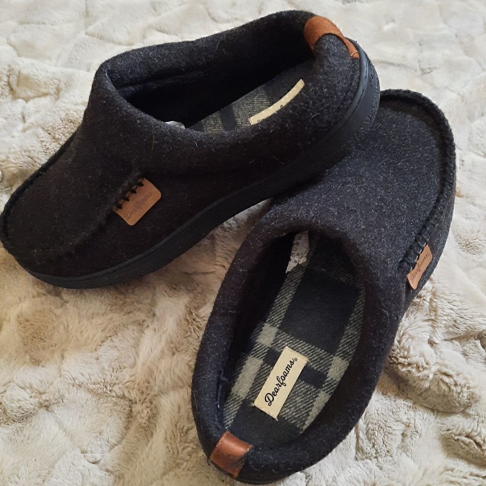 DEARFOAMS Wool Blend MENS SLIPPERS - Picture 2 of 13